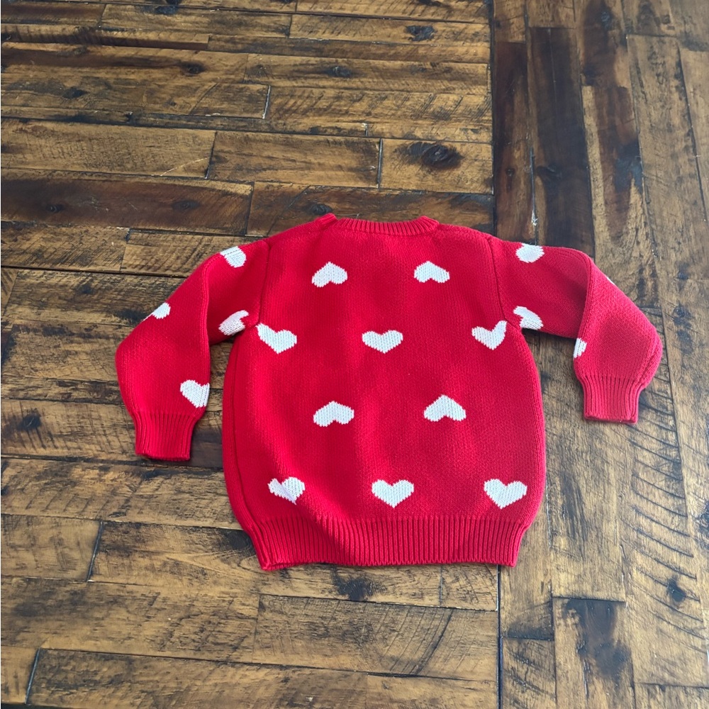 Red Heart Pattern Sweater - Picture 2 of 6